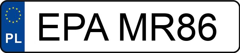 Numer rejestracyjny EPA MR86 posiada FSO-WARSZAWA 125P 1.5 KOMBI - EPAMR86