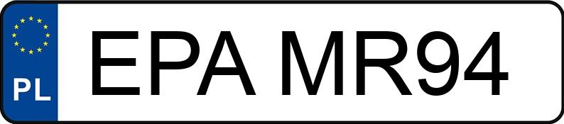Registreringsnummeret EPA MR94 har AUDI A4 2.0 Kat. MR`00 E3 8E - EPAMR94