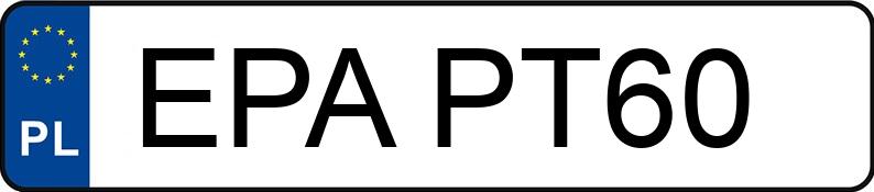 Numer rejestracyjny EPA PT60 posiada PEUGEOT BIPPER - EPAPT60