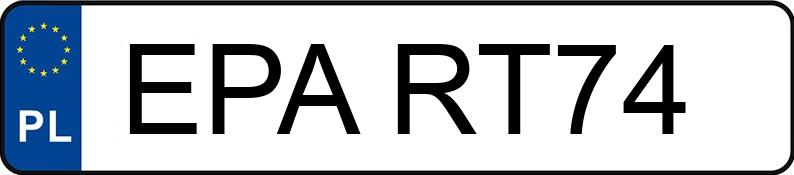 Numer rejestracyjny EPA RT74 posiada RENAULT MEGANE - EPART74