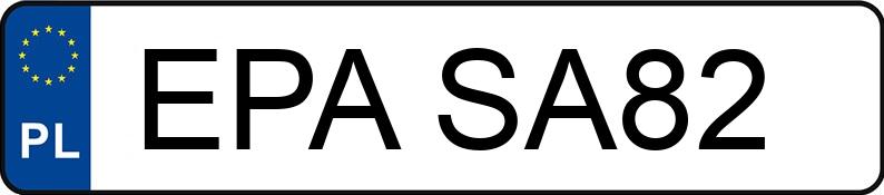 Numer rejestracyjny EPA SA82 posiada PEUGEOT 106 - EPASA82