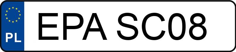Numer rejestracyjny EPA SC08 posiada AUDI A6 1.8 Kat. MR`97 4B T Tiptronic - EPASC08