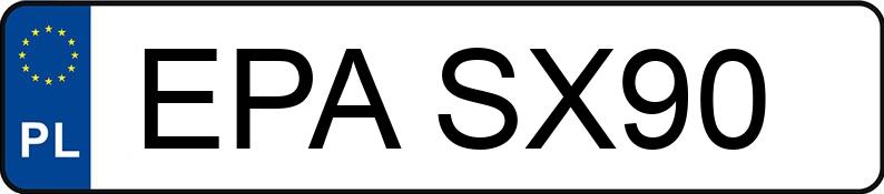 Numer rejestracyjny EPA SX90 posiada OPEL ASTRA NOTCHBACK - EPASX90