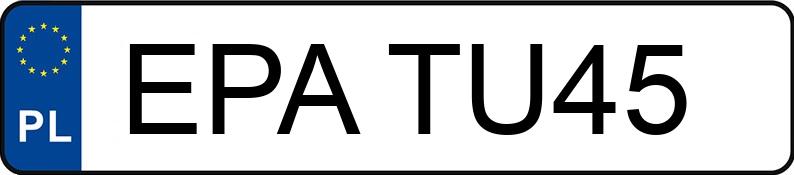 Numer rejestracyjny EPA TU45 posiada FIAT SEICENTO - EPATU45 Numer rejestracyjny EPA TU45 posiada FIAT SEICENTO - EPATU45