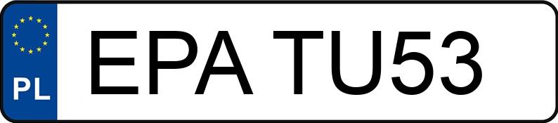 Numer rejestracyjny EPA TU53 posiada AUDI A6 2.4 MR`04 E4 4F A6 2.4 MR`04 E4 4F - EPATU53