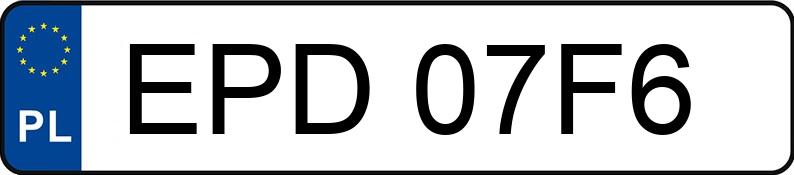 El número de registro EPD 07F6 tiene HYUNDAI i20 1.2 MR`15 E6 Go! - EPD07F6