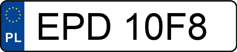 Numer rejestracyjny EPD 10F8 posiada RENAULT KANGOO - EPD10F8