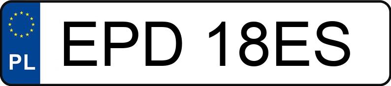 The registration number EPD 18ES has VOLKSWAGEN Passat B5 1.9 TDI MR`96 E2 Trendline - EPD18ES