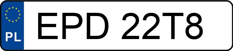 Numer rejestracyjny EPD 22T8 posiada BMW 325i Kat. MR`98 E46 325i Kat. MR`98 E46 - EPD22T8