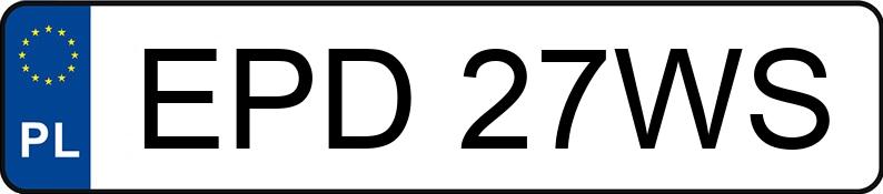 Numer rejestracyjny EPD 27WS posiada MERCEDES-BENZ E 270 CDI MR`00 210 Classic - EPD27WS