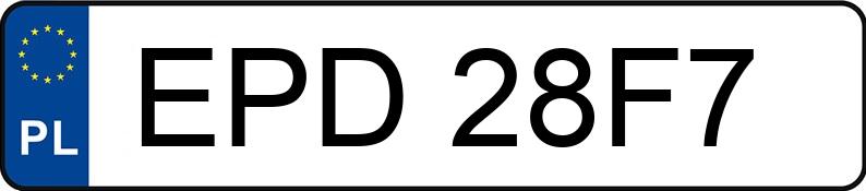 Numer rejestracyjny EPD 28F7 posiada AUDI A3 2.0 TDI - EPD28F7