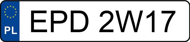 Numer rejestracyjny EPD 2W17 posiada TOYOTA COROLLA - EPD2W17