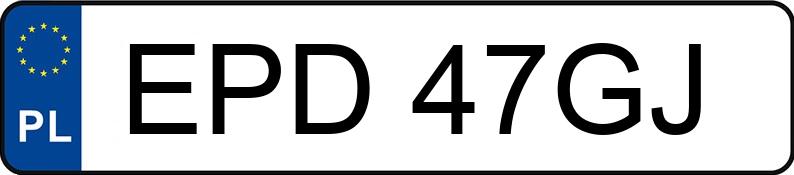 Numer rejestracyjny EPD 47GJ posiada VOLKSWAGEN Golf III 1.6i Kat. MR`91 GL - EPD47GJ