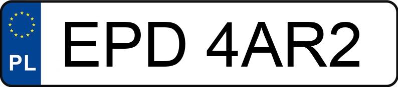 Numer rejestracyjny EPD 4AR2 posiada OPEL ZAFIRA TOURER - EPD4AR2