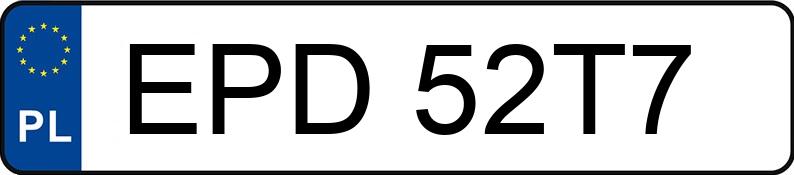 Numer rejestracyjny EPD 52T7 posiada SAAB 9-5 - EPD52T7