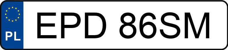 Numer rejestracyjny EPD 86SM posiada TOYOTA COROLLA - EPD86SM