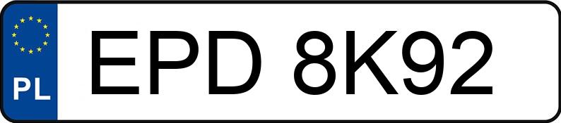 Numer rejestracyjny EPD 8K92 posiada BMW 530I - EPD8K92