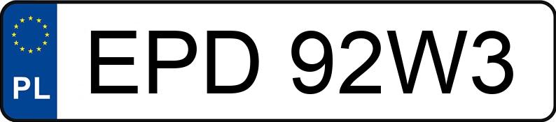 Numer rejestracyjny EPD 92W3 posiada AUDI A3 - EPD92W3 Numer rejestracyjny EPD 92W3 posiada AUDI A3 - EPD92W3