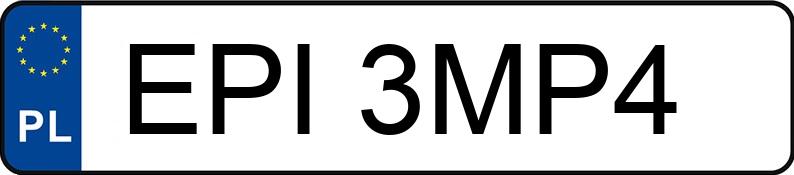 Numer rejestracyjny EPI 3MP4 posiada NISSAN NOTE - EPI3MP4