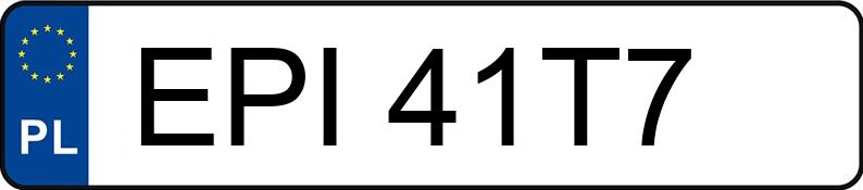 Numer rejestracyjny EPI 41T7 posiada BMW 316 - EPI41T7