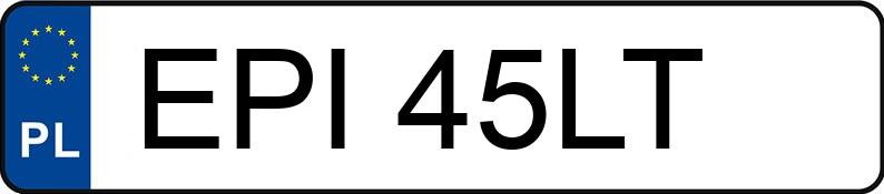 Numer rejestracyjny EPI 45LT posiada FORD ESCORT 1.6 KAT - EPI45LT