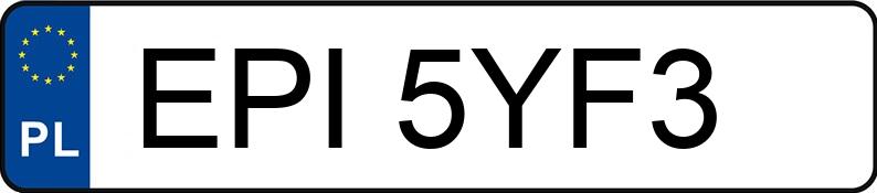 Numer rejestracyjny EPI 5YF3 posiada TOYOTA YARIS - EPI5YF3