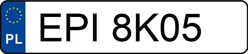Numer rejestracyjny EPI 8K05 posiada SAM - - EPI8K05