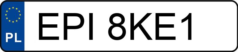 Numer rejestracyjny EPI 8KE1 posiada BMW 520i E34 520i E34 - EPI8KE1