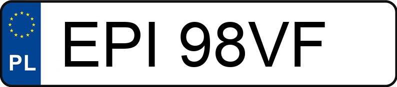 Numer rejestracyjny EPI 98VF posiada VOLKSWAGEN Golf III 1.4i Kat. MR`91 GT - EPI98VF