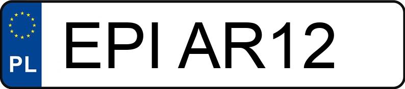 Numer rejestracyjny EPI AR12 posiada VOLKSWAGEN GOLF 1,9 TDI - EPIAR12
