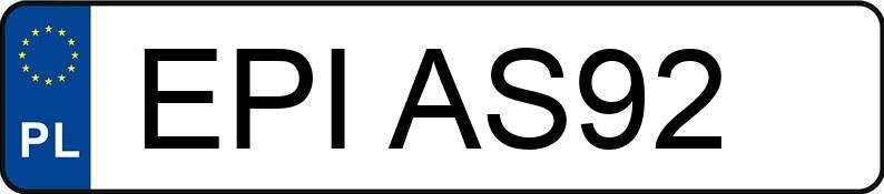 Numer rejestracyjny EPI AS92 posiada VOLKSWAGEN Golf V 2.0 TDI MR`03 E4 Sportline - EPIAS92 Numer rejestracyjny EPI AS92 posiada VOLKSWAGEN Golf V 2.0 TDI MR`03 E4 Sportline - EPIAS92