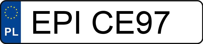 Numer rejestracyjny EPI CE97 posiada BMW 320 Diesel MR`16 E6 F30 xDrive - EPICE97