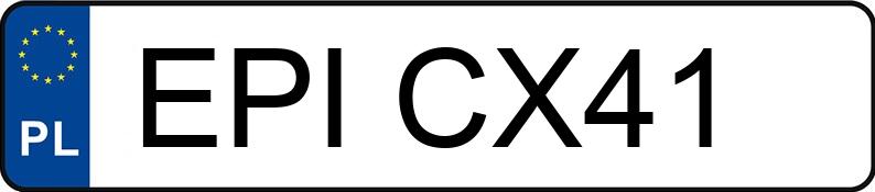 Numer rejestracyjny EPI CX41 posiada OPEL Astra II 1.8 MR`98 Elegance Aut. - EPICX41 Numer rejestracyjny EPI CX41 posiada OPEL Astra II 1.8 MR`98 Elegance Aut. - EPICX41