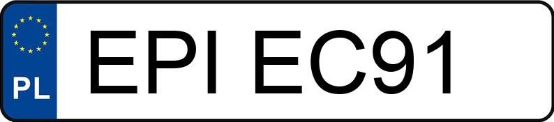 Numer rejestracyjny EPI EC91 posiada BMW 316 I 1.6 KAT - EPIEC91