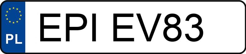 Numer rejestracyjny EPI EV83 posiada MIKILON M96-250SB M96-250SB - EPIEV83