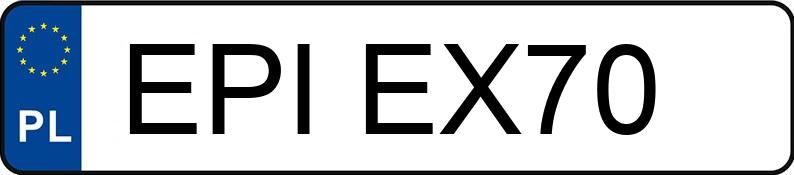 The registration number EPI EX70 has KIA Picanto 1.1 MR`04 E3 Optimum Plus - EPIEX70