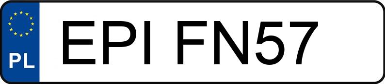 Numer rejestracyjny EPI FN57 posiada BMW 320i Touring MR`06 E4 E91 320i Touring MR`06 E4 E91 - EPIFN57