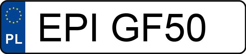 Numer rejestracyjny EPI GF50 posiada VOLKSWAGEN GOLF - EPIGF50 Numer rejestracyjny EPI GF50 posiada VOLKSWAGEN GOLF - EPIGF50