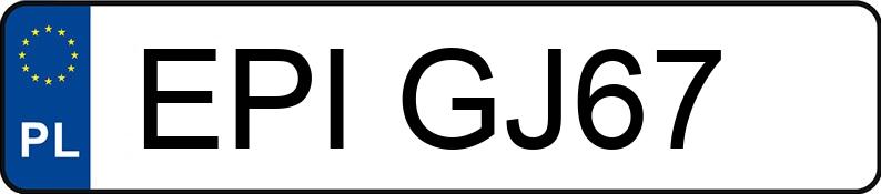 Numer rejestracyjny EPI GJ67 posiada VOLKSWAGEN Golf III 1.9 TD Kat. MR`91 GL - EPIGJ67