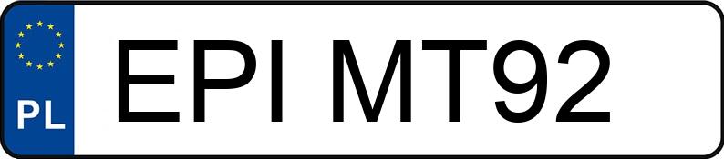 Numer rejestracyjny EPI MT92 posiada SEAT ALTEA - EPIMT92