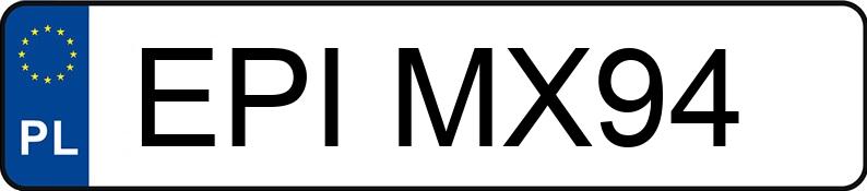 Numer rejestracyjny EPI MX94 posiada VOLKSWAGEN PASSAT - EPIMX94
