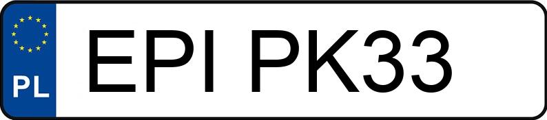Numer rejestracyjny EPI PK33 posiada FORD FOCUS - EPIPK33