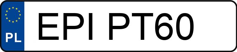 Il numero di registrazione EPI PT60 ha PEUGEOT 206 SW 1.6 HDI MR`03 E3 Trendy 110 - EPIPT60