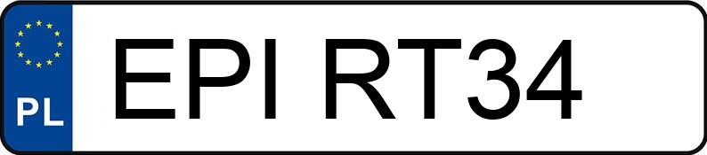 Numer rejestracyjny EPI RT34 posiada OPEL INSIGNIA - EPIRT34