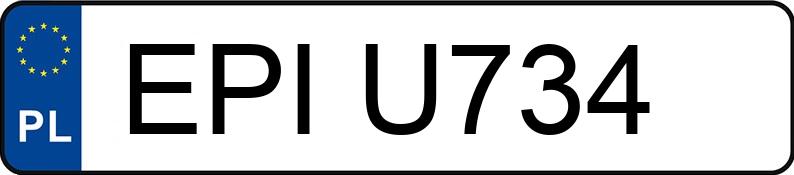 Numer rejestracyjny EPI U734 posiada OAF 16-192F - EPIU734