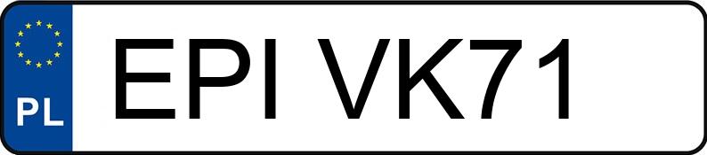 Numer rejestracyjny EPI VK71 posiada VOLKSWAGEN Polo III 1.0 Kat. MR`94 50 - EPIVK71