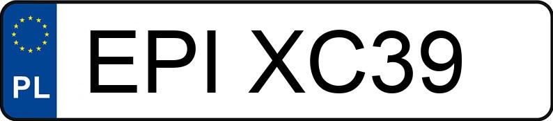 Numer rejestracyjny EPI XC39 posiada BMW 316i Touring MR`06 E4 E91 316i Touring MR`06 E4 E91 - EPIXC39