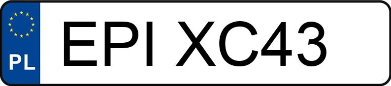 Numer rejestracyjny EPI XC43 posiada OPEL Vectra C 1.9 CDTI MR`05 E4 Sport - EPIXC43