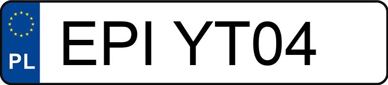 Numer rejestracyjny EPI YT04 posiada VOLKSWAGEN PASSAT - EPIYT04 Numer rejestracyjny EPI YT04 posiada VOLKSWAGEN PASSAT - EPIYT04