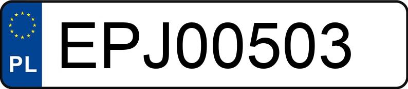 RegistreringsnummerEPJ 00503 har BMW 320i Kat. MR`98 E46 320i Kat. MR`98 E46 - EPJ00503